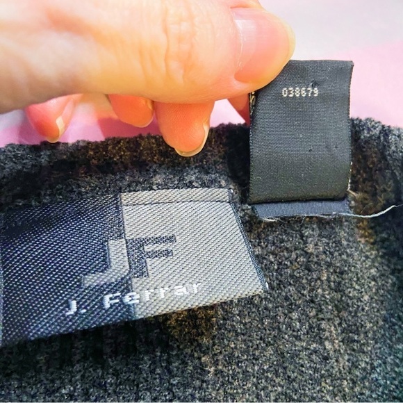 J. Ferrar black pullover crewneck rayon blend sweater L - Picture 8 of 11